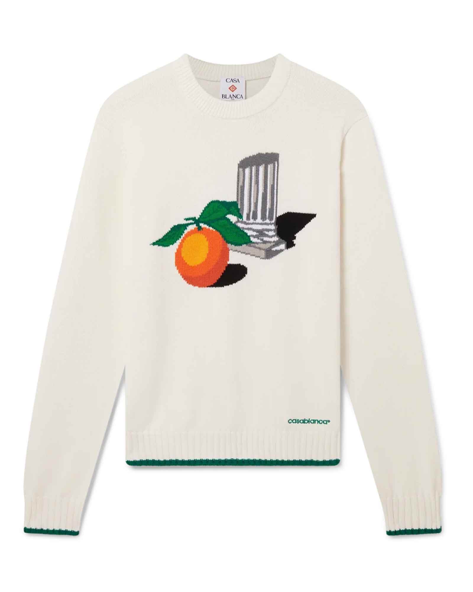COTTON INTARSIA / WHITE