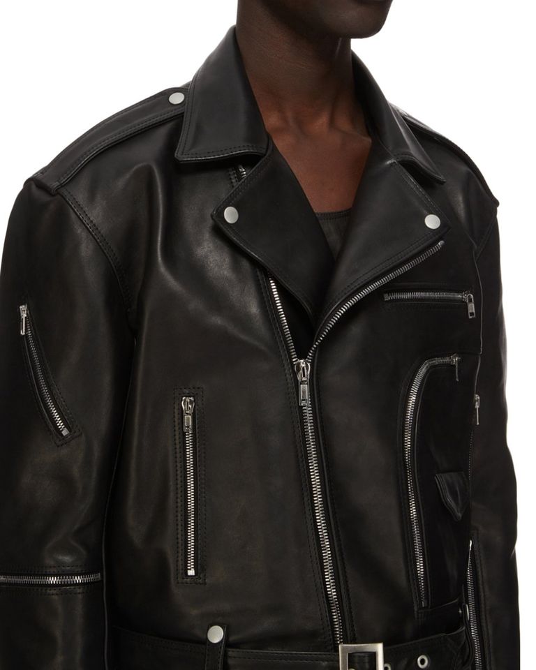 RICK OWENS・リック オウエンス - レザージャケット CROPPED JUMBO BAUHAUS STOOGES / BLACK