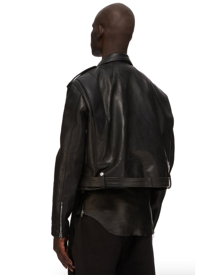 RICK OWENS・リック オウエンス - レザージャケット CROPPED JUMBO BAUHAUS STOOGES / BLACK