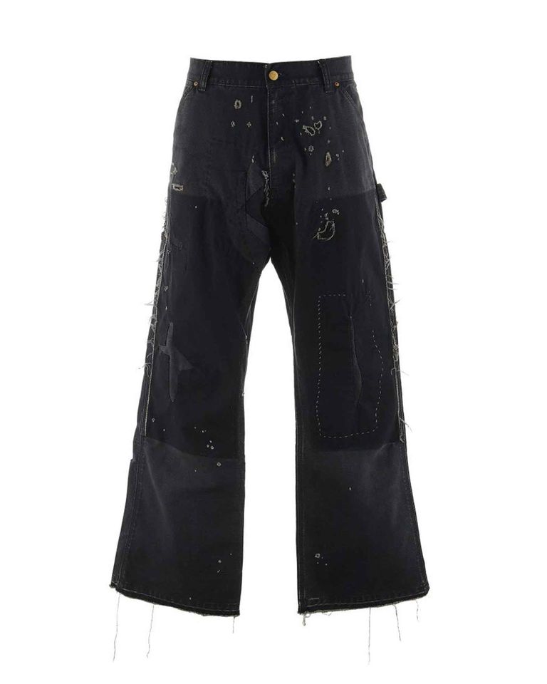 ©SAINT M××××××・セントマイケル - デニムパンツ DOUBLE KNEE/DACK / BLACK