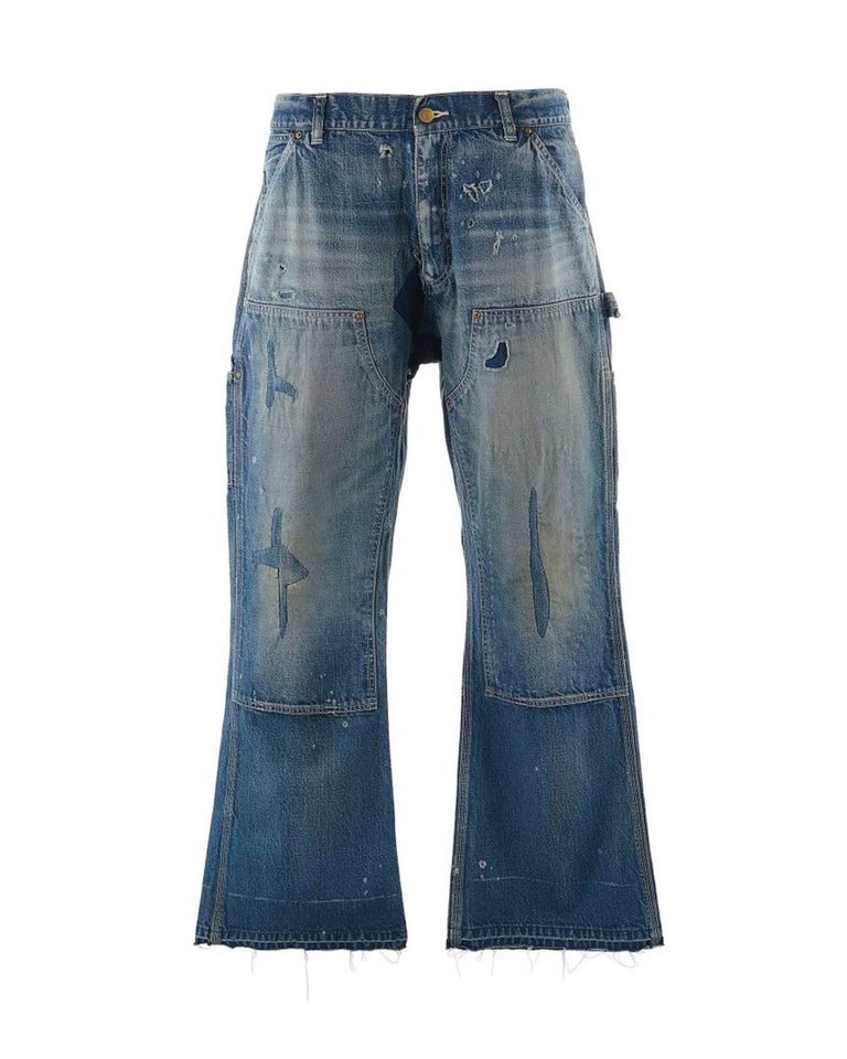 ©SAINT M××××××・セントマイケル - デニムパンツ DOUBLE KNEE/DENIM / BLUE