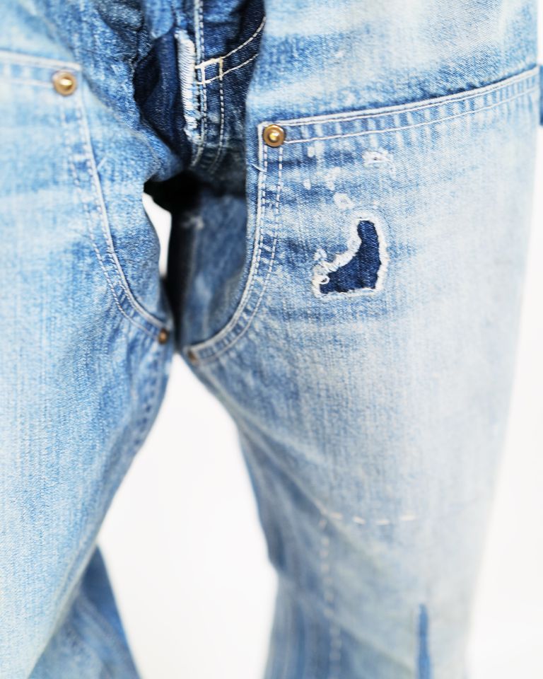 ©SAINT M××××××・セントマイケル - デニムパンツ DOUBLE KNEE/DENIM / BLUE