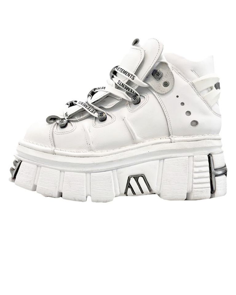 VETEMENTS・ヴェトモン - ローカットスニーカー VETEMENTS x NEW ROCK PLATFORM SNEAKER / WHITE