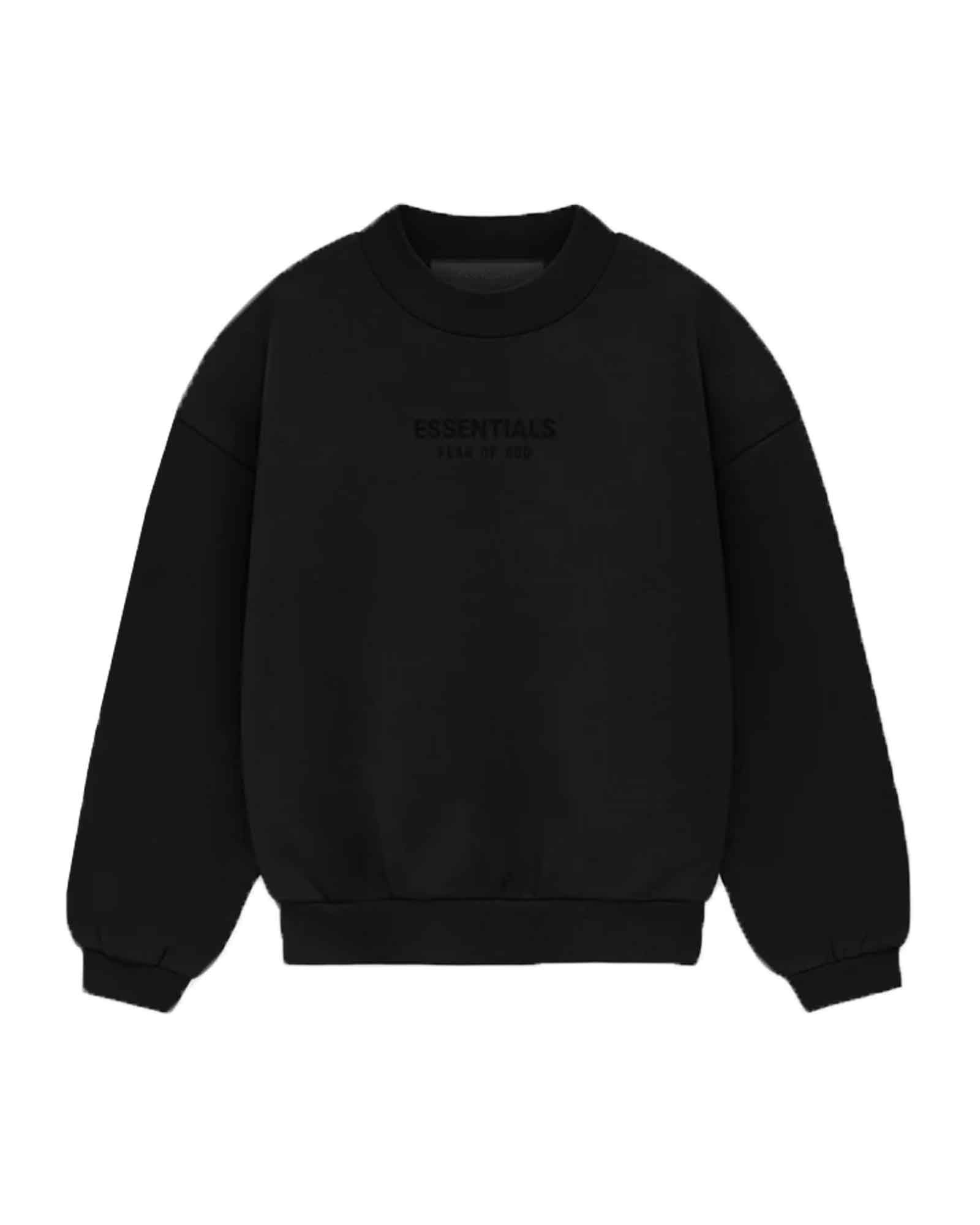 ESSENTIALS CREWNECK / JET BLACK / (Kids)