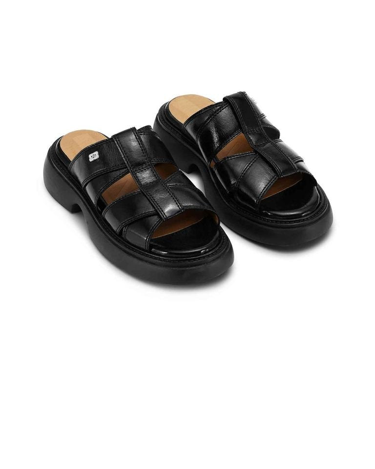 GANNI・Gunny -  EVERYDAY MULE SANDAL PATENT / BLACK