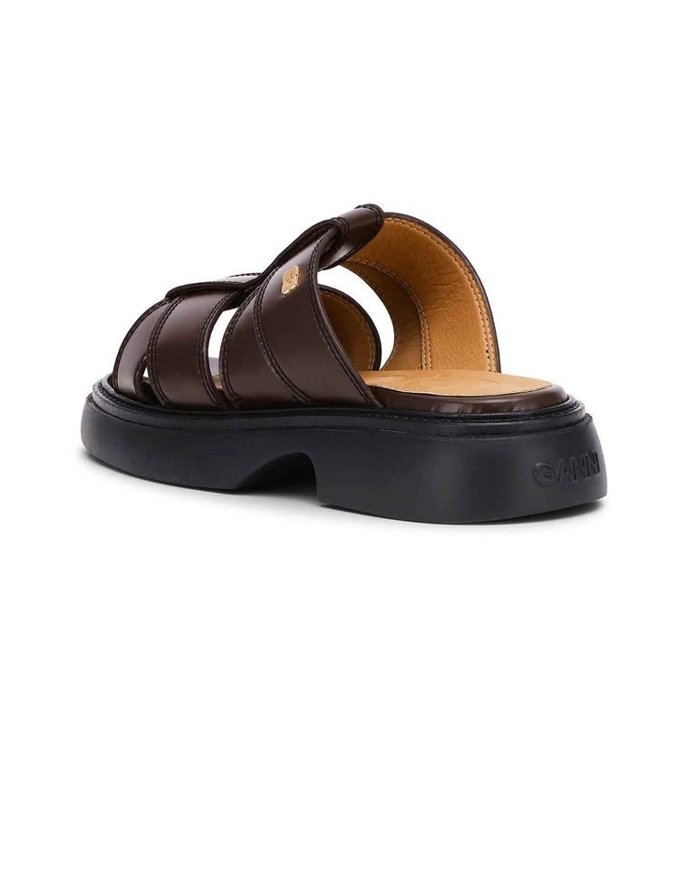 GANNI・Gunny -  EVERYDAY MULE SANDAL PATENT / CHOCOLATE FONDANT