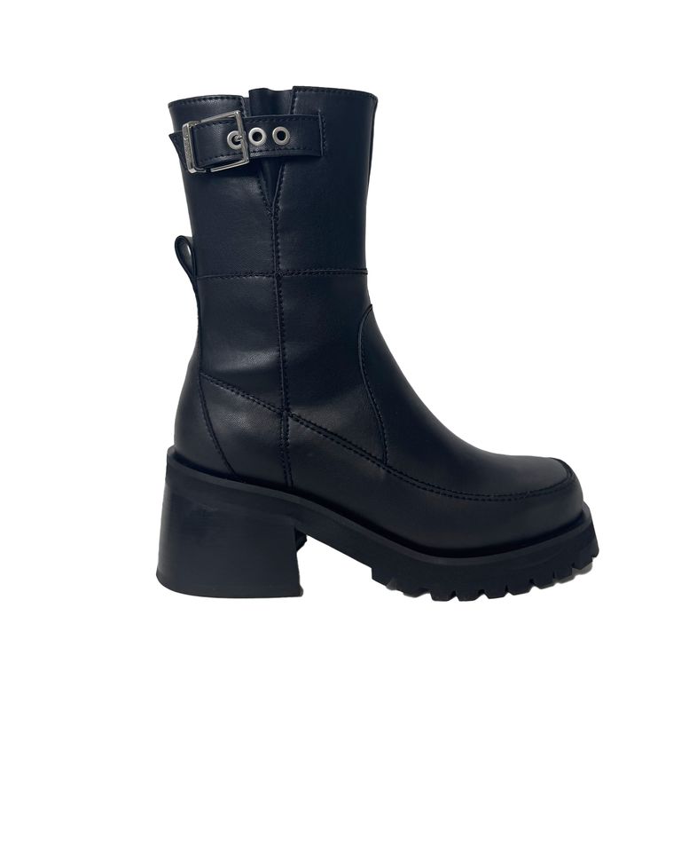 GANNI・Gunny -  FEMININE BUCKLE PLATFORM BOOT / BLACK