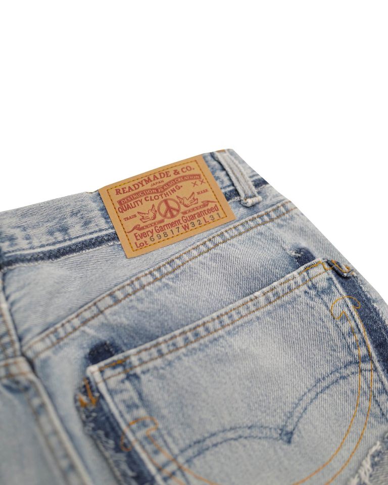 READYMADE・レディメイド - デニムパンツ FLARE WIDE DENIM / BLUE