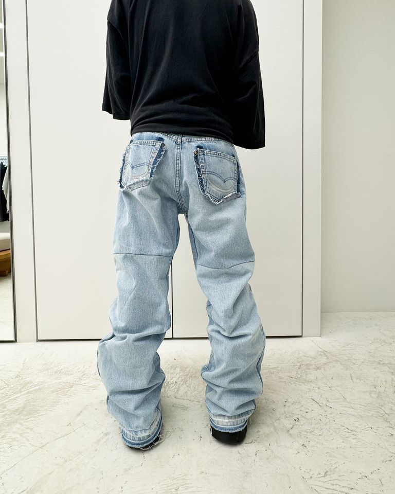 READYMADE・レディメイド - デニムパンツ FLARE WIDE DENIM / BLUE
