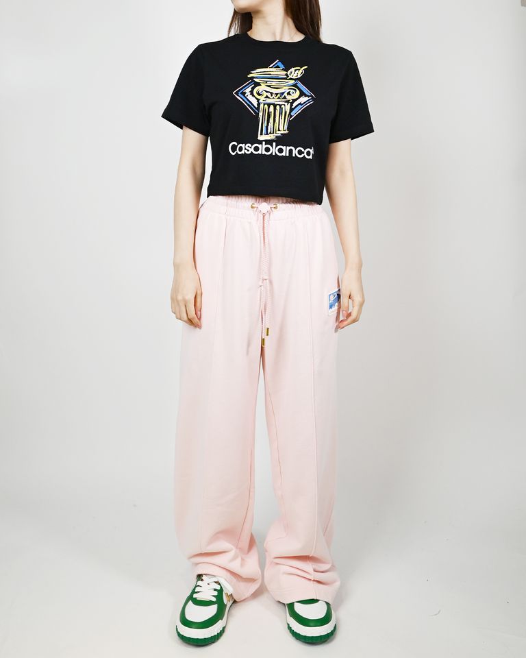 CASABLANCA・カサブランカ - ジャージ・トラックパンツ GREEK TEMPLE PATCH OPEN HEM JOGGER / PINK