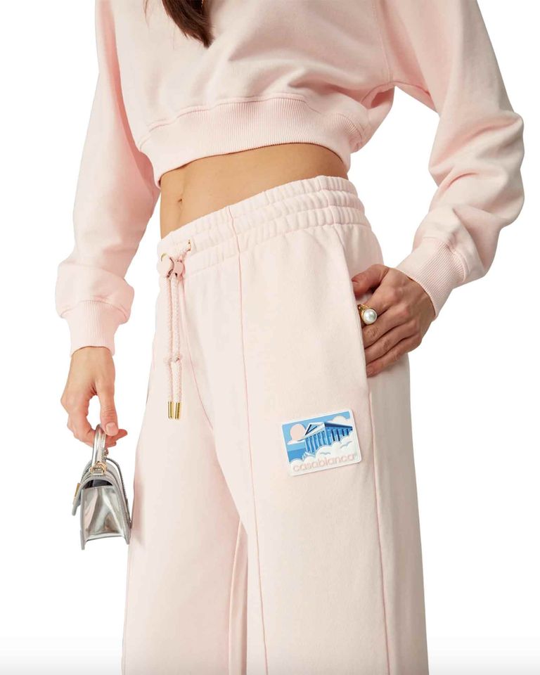 CASABLANCA・カサブランカ - ジャージ・トラックパンツ GREEK TEMPLE PATCH OPEN HEM JOGGER / PINK