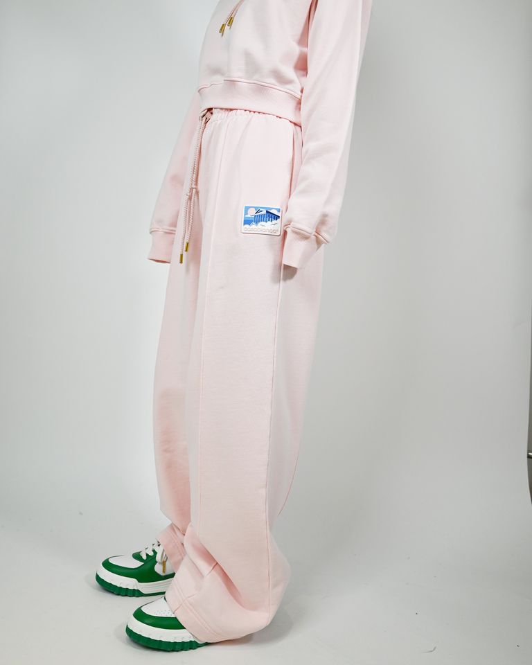 CASABLANCA・カサブランカ - ジャージ・トラックパンツ GREEK TEMPLE PATCH OPEN HEM JOGGER / PINK