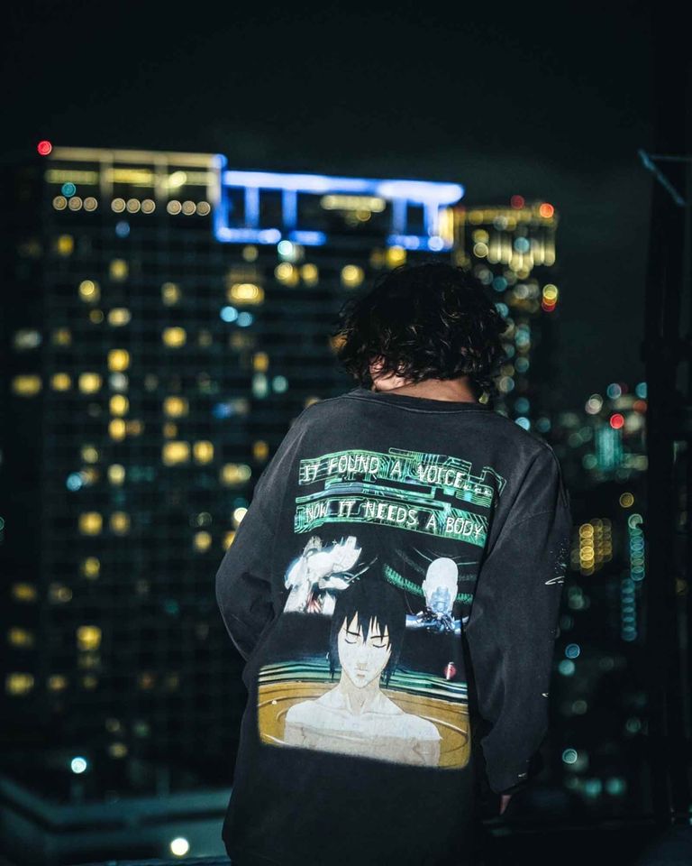 ©SAINT M××××××・セントマイケル - L/S Tシャツ GS_LS TEE/GITS / BLACK