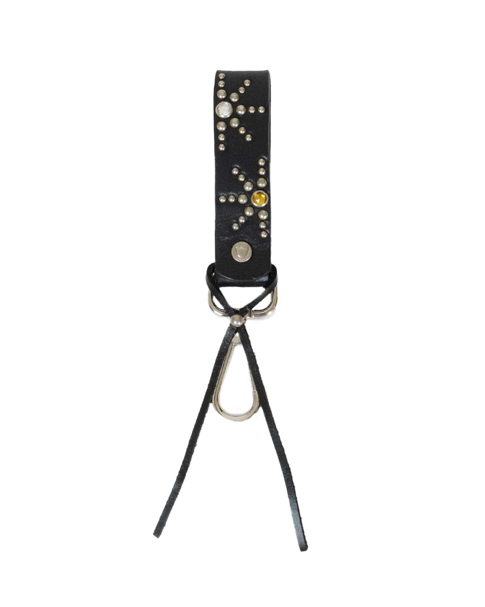 HALF STARBARST STUDS NARROW & JUWEL KEYHOLDER / BLACK