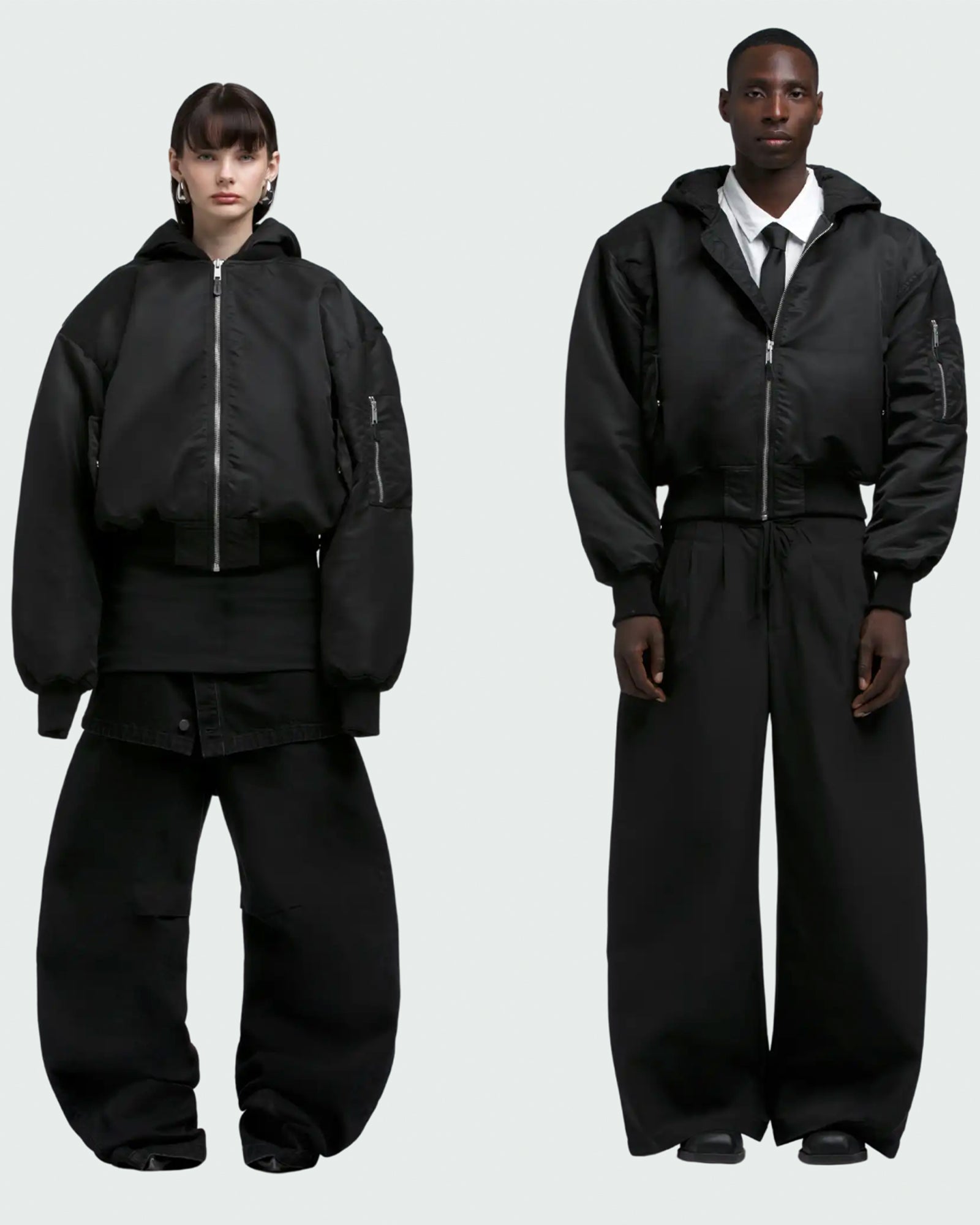 Entire studios・entire studio -  HOODED BROAD BOMBER / OIL