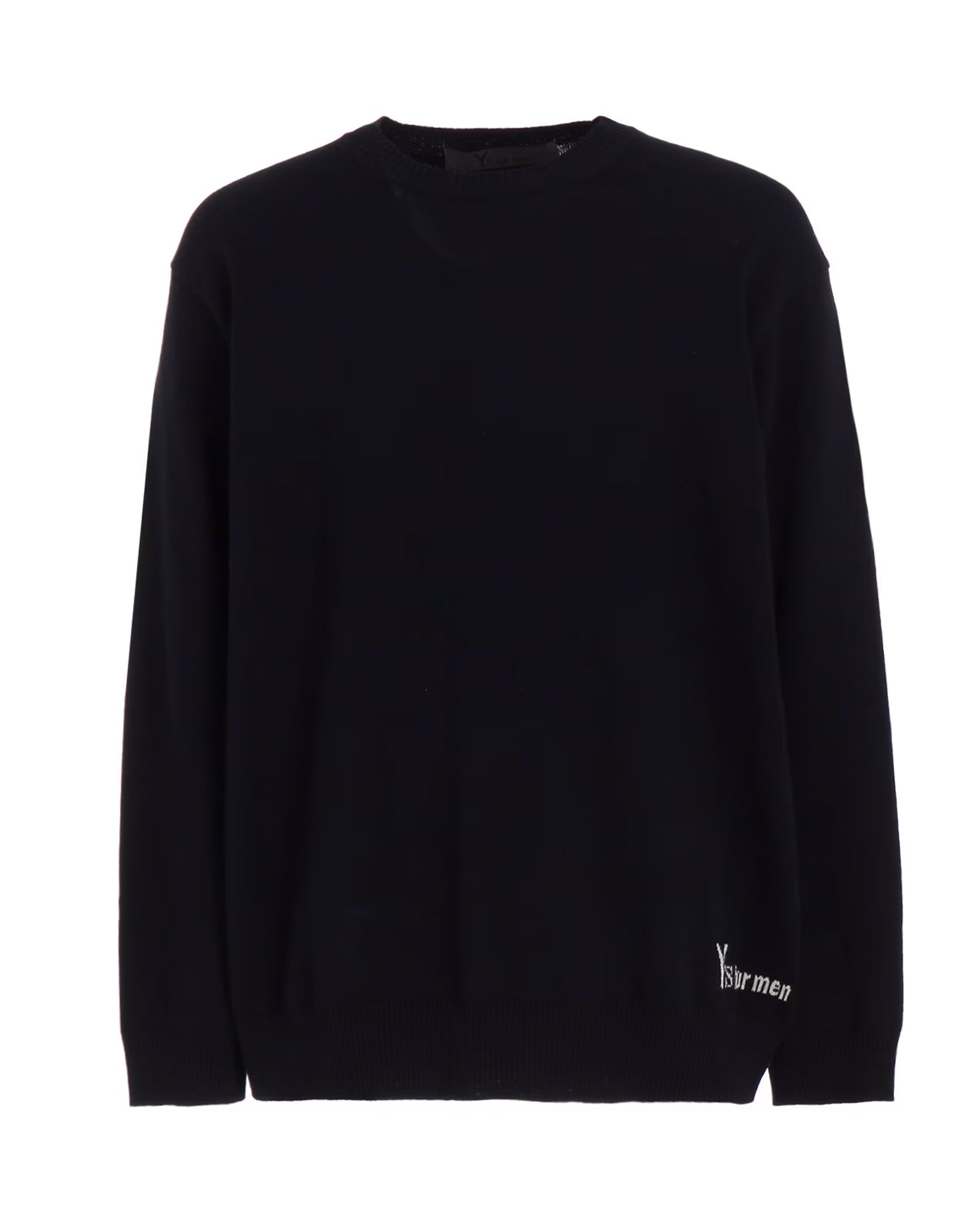 INTERSIA LOGO ROUND NECK PULL OVER KNIT / BLACK