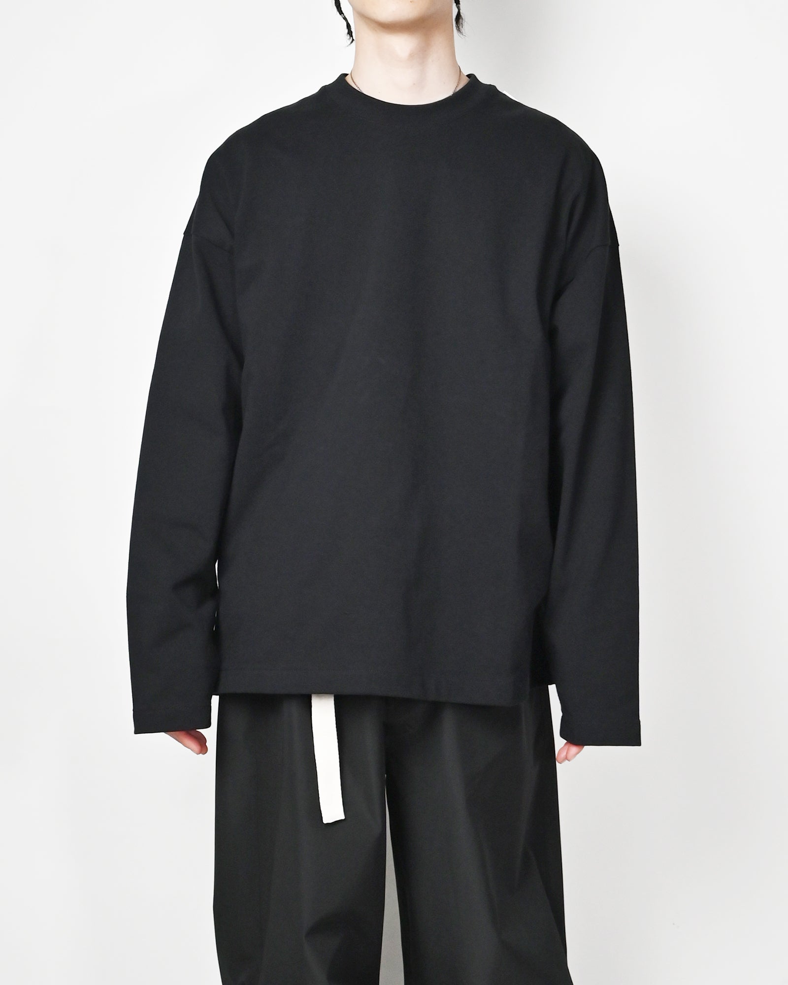 JIL SANDER +・ジルサンダープラス - L/S Tシャツ T-SHIRT CN LS / BLACK