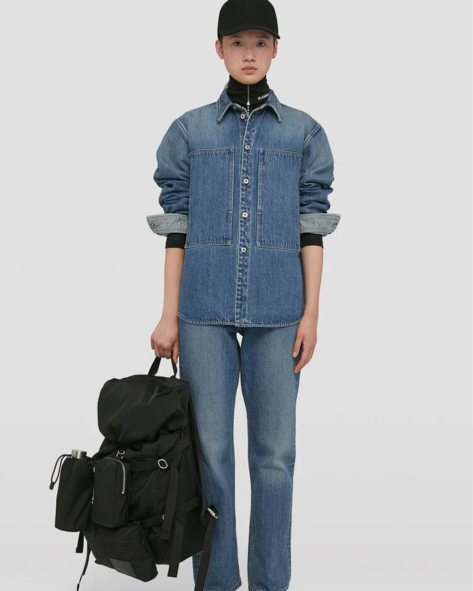 JIL SANDER・ジルサンダー - バックパック OUTDOOR BACKPACK W/POCKET / BLACK