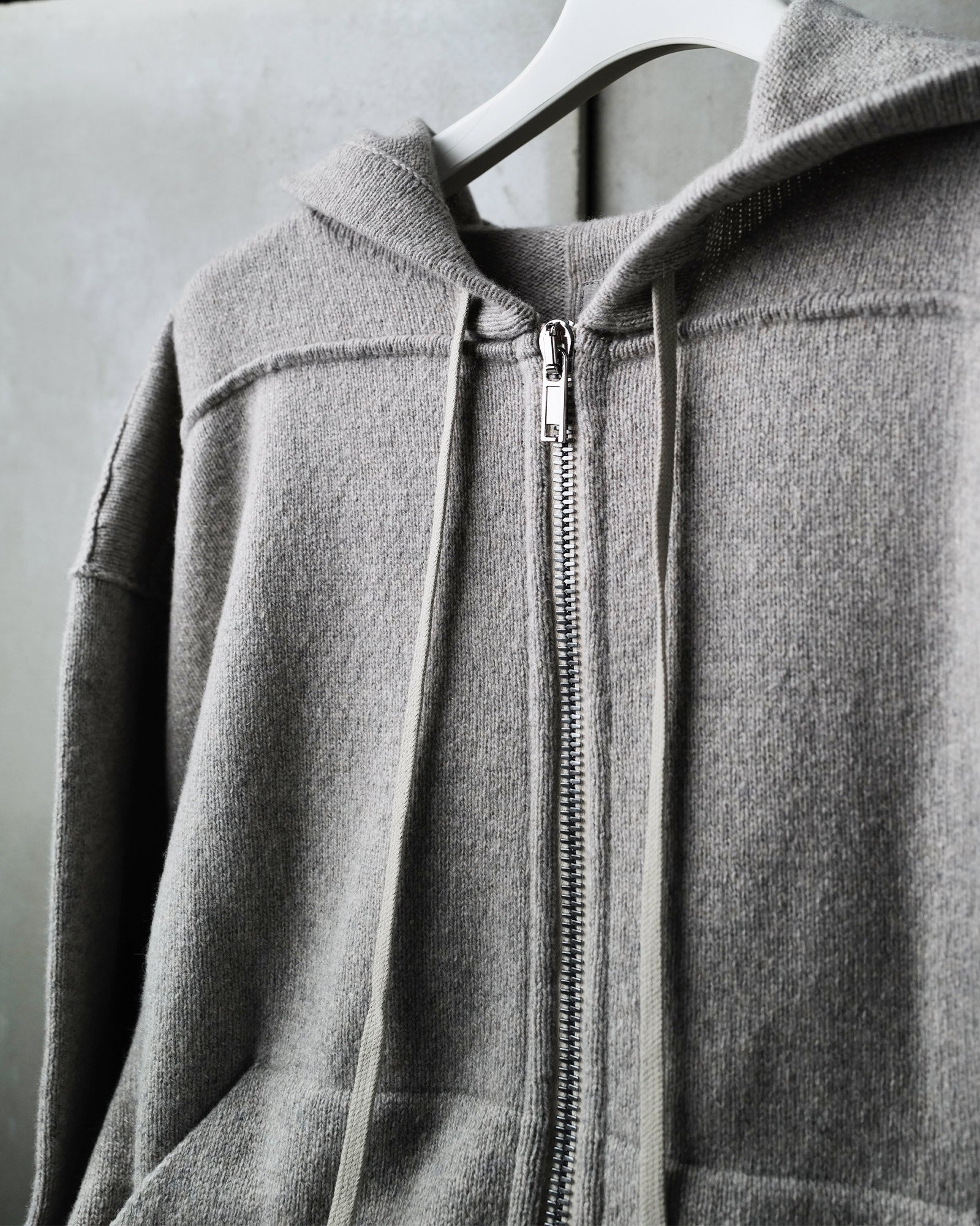 RICK OWENS・リック オウエンス - パーカー・フーディ ZIPPED HOODIE /  PEARL