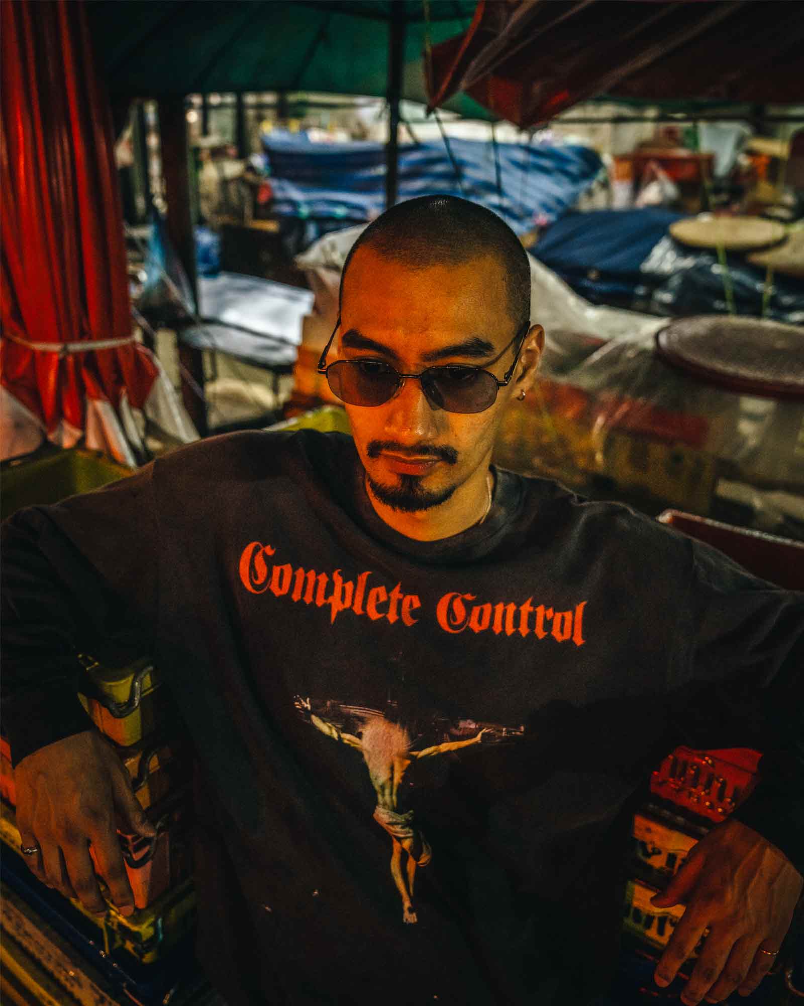 ©SAINT M××××××・セントマイケル - L/S Tシャツ KK_LS TEE/COMPLETE CONTRL / BLACK