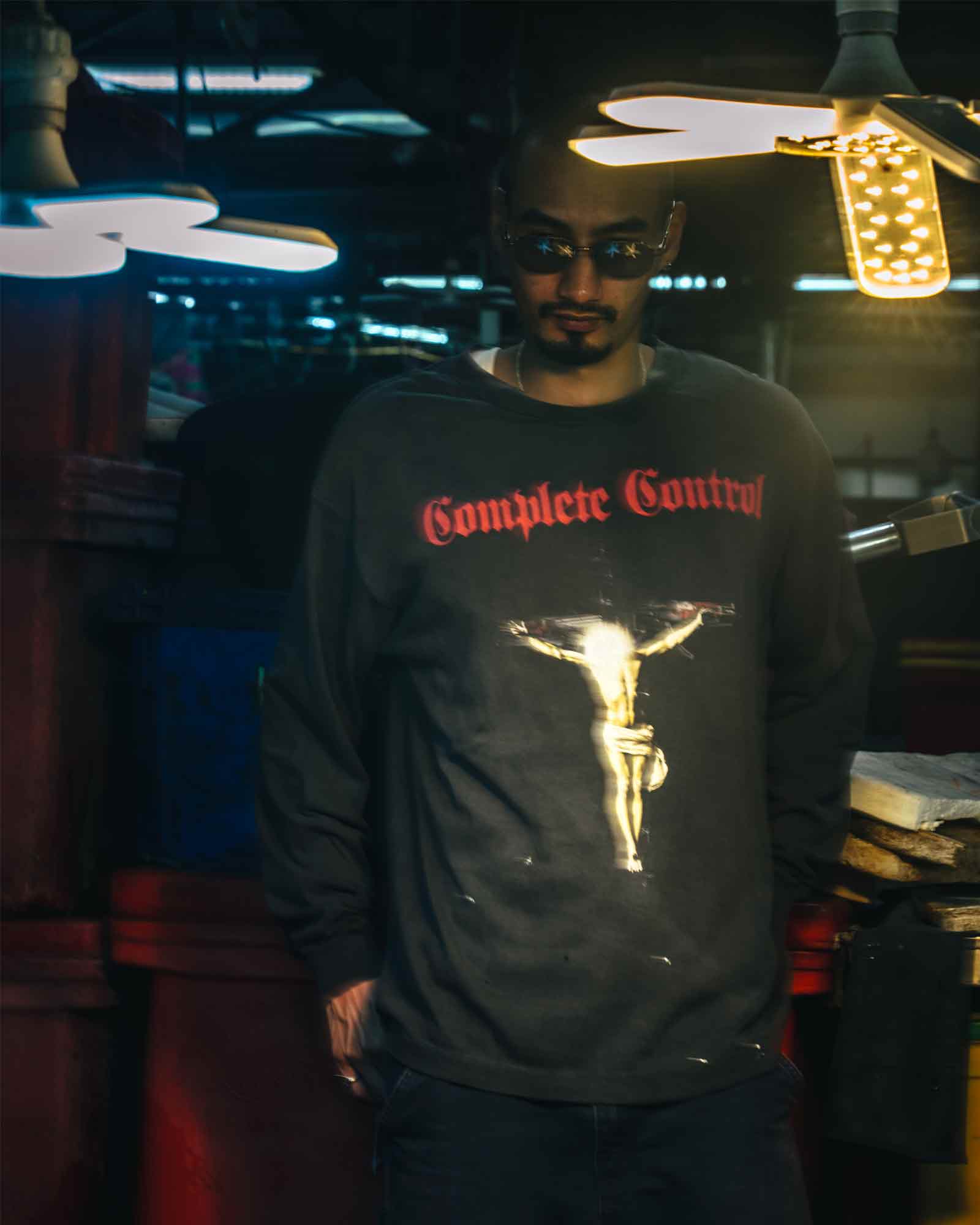 ©SAINT M××××××・セントマイケル - L/S Tシャツ KK_LS TEE/COMPLETE CONTRL / BLACK