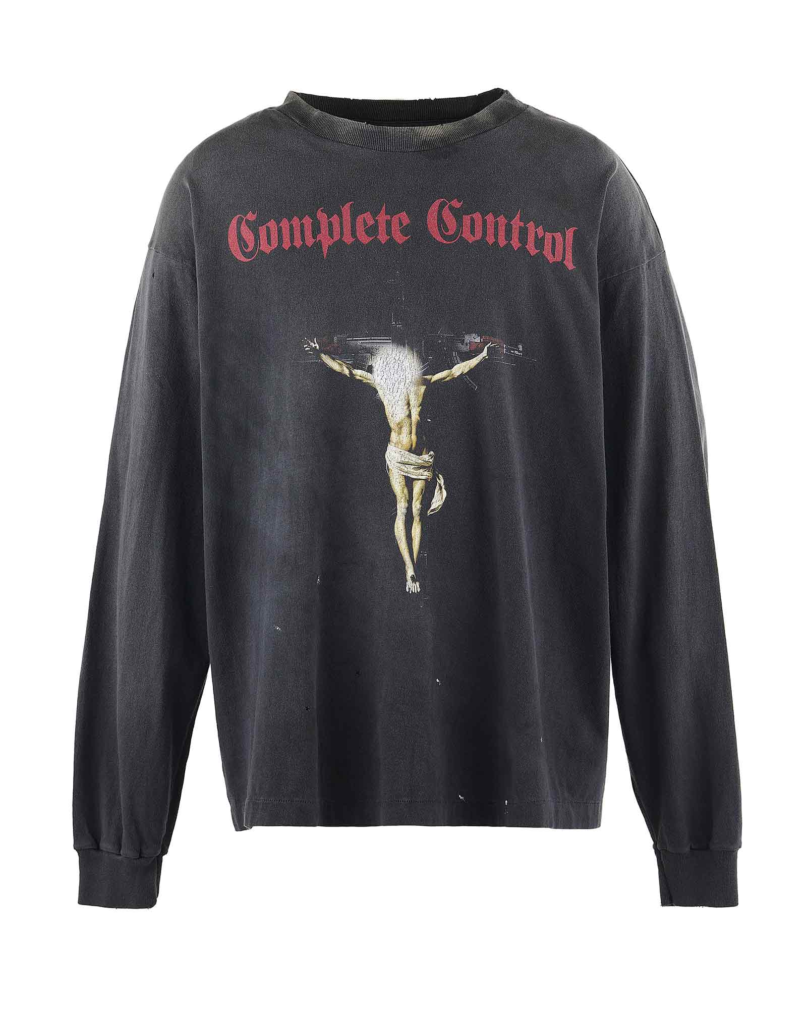 ©SAINT M××××××・セントマイケル - L/S Tシャツ KK_LS TEE/COMPLETE CONTRL / BLACK