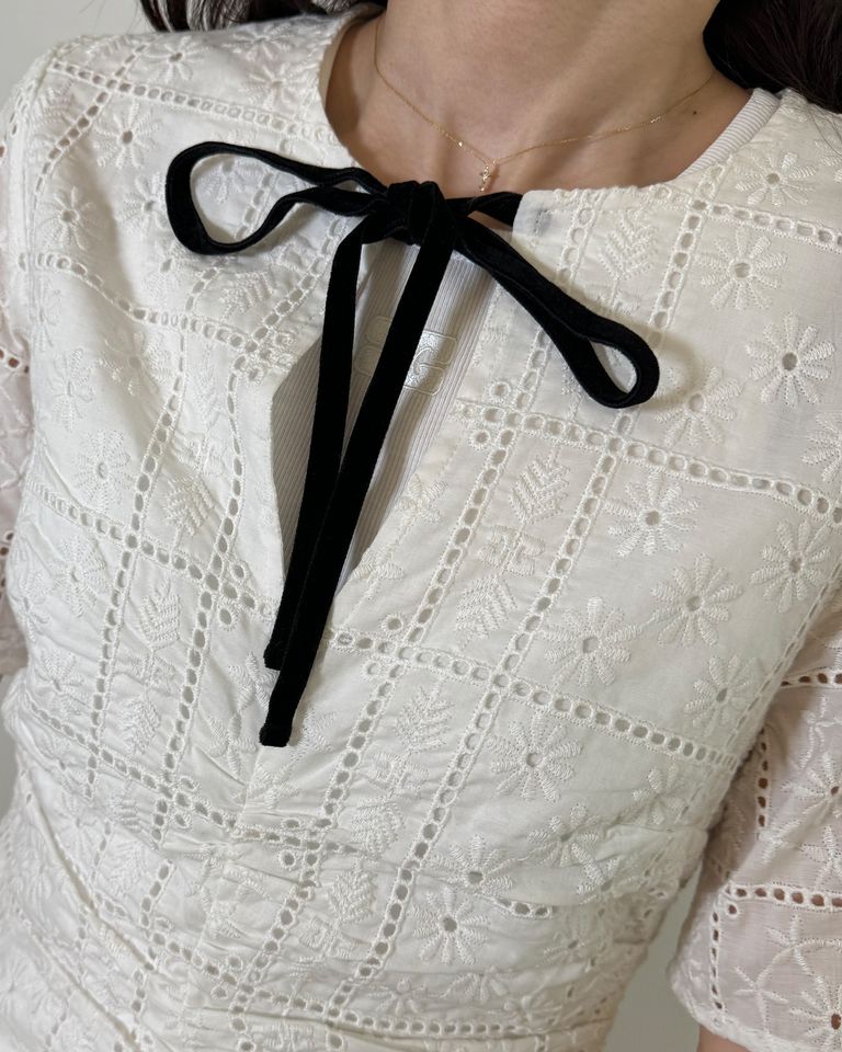 GANNI・ガニー - スカート・ワンピース LIGHT BRODERIE ANGLAISE LONG DRESS / WHITE