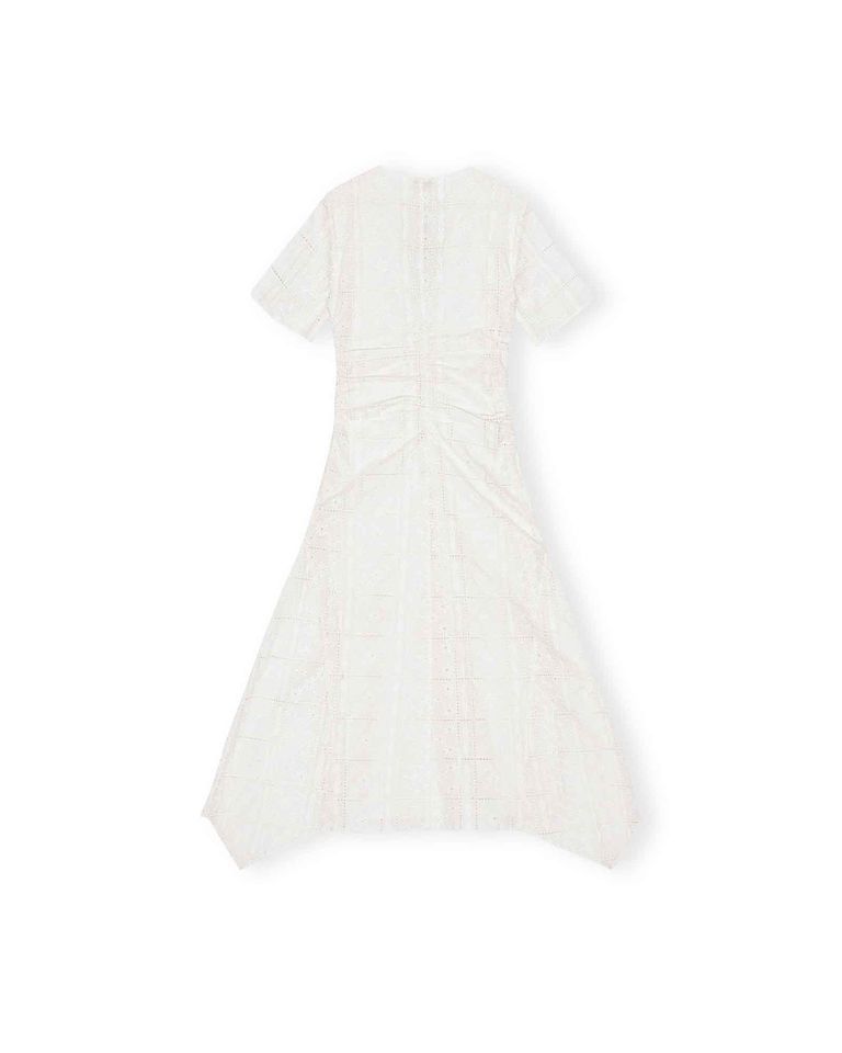 GANNI・ガニー - スカート・ワンピース LIGHT BRODERIE ANGLAISE LONG DRESS / WHITE