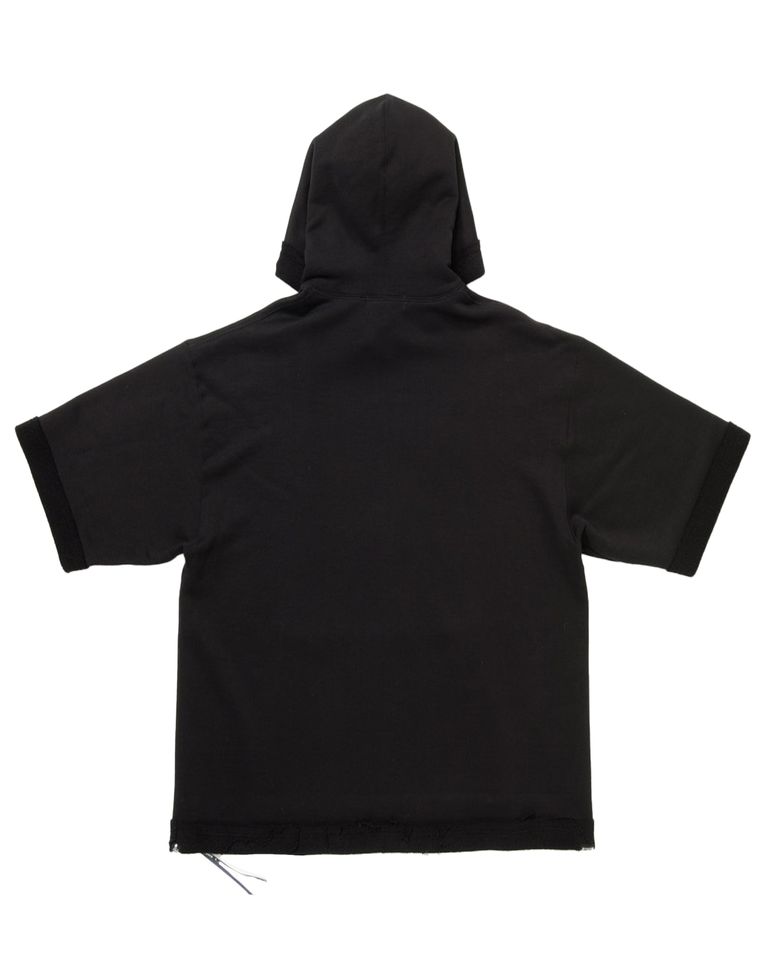 mastermind・mastermind -  LOOPWHEEL SS HOODIE / BLACK