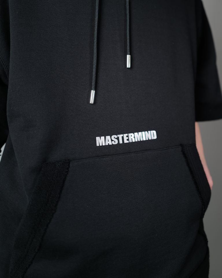 mastermind・mastermind -  LOOPWHEEL SS HOODIE / BLACK