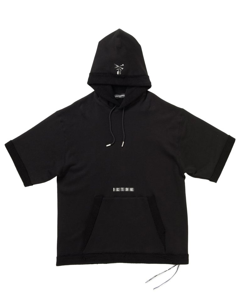 mastermind・mastermind -  LOOPWHEEL SS HOODIE / BLACK
