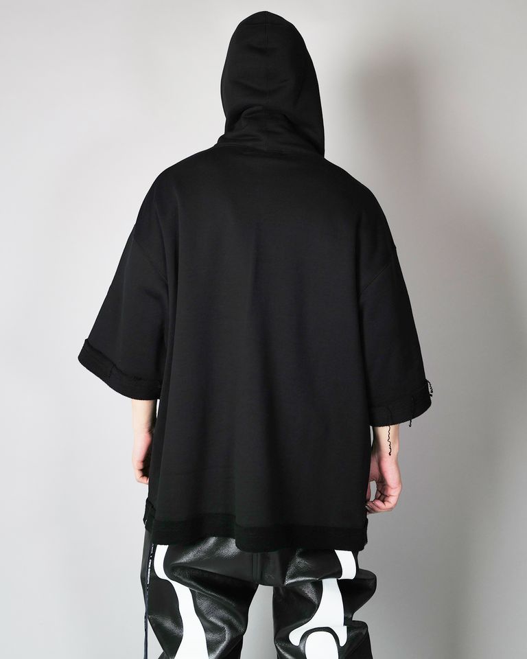 mastermind・mastermind -  LOOPWHEEL SS HOODIE / BLACK