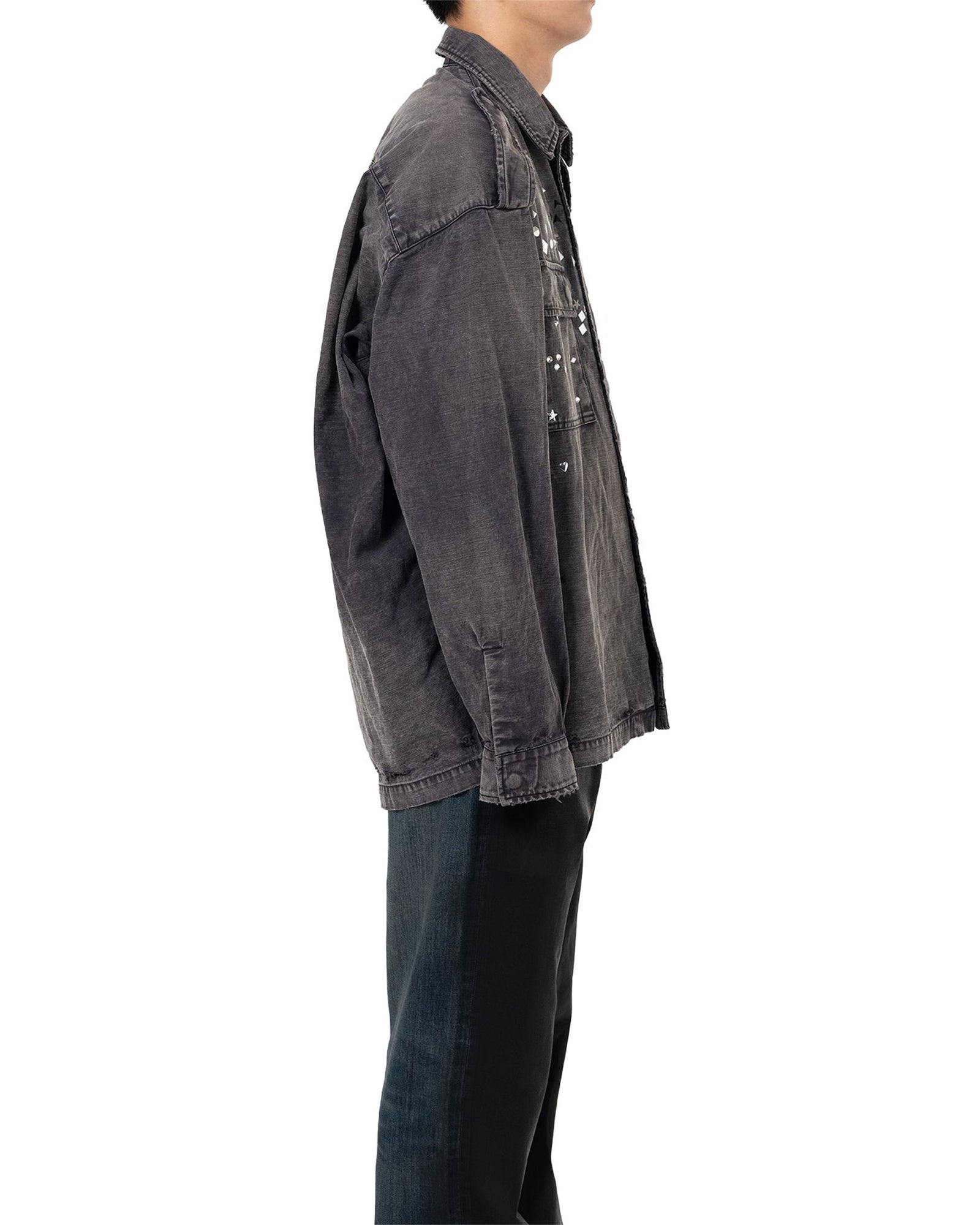 MIHARA YASUHIRO・ミハラヤスヒロ - シャツ EMBELLISHED MILITARY SHIRTS / BLACK