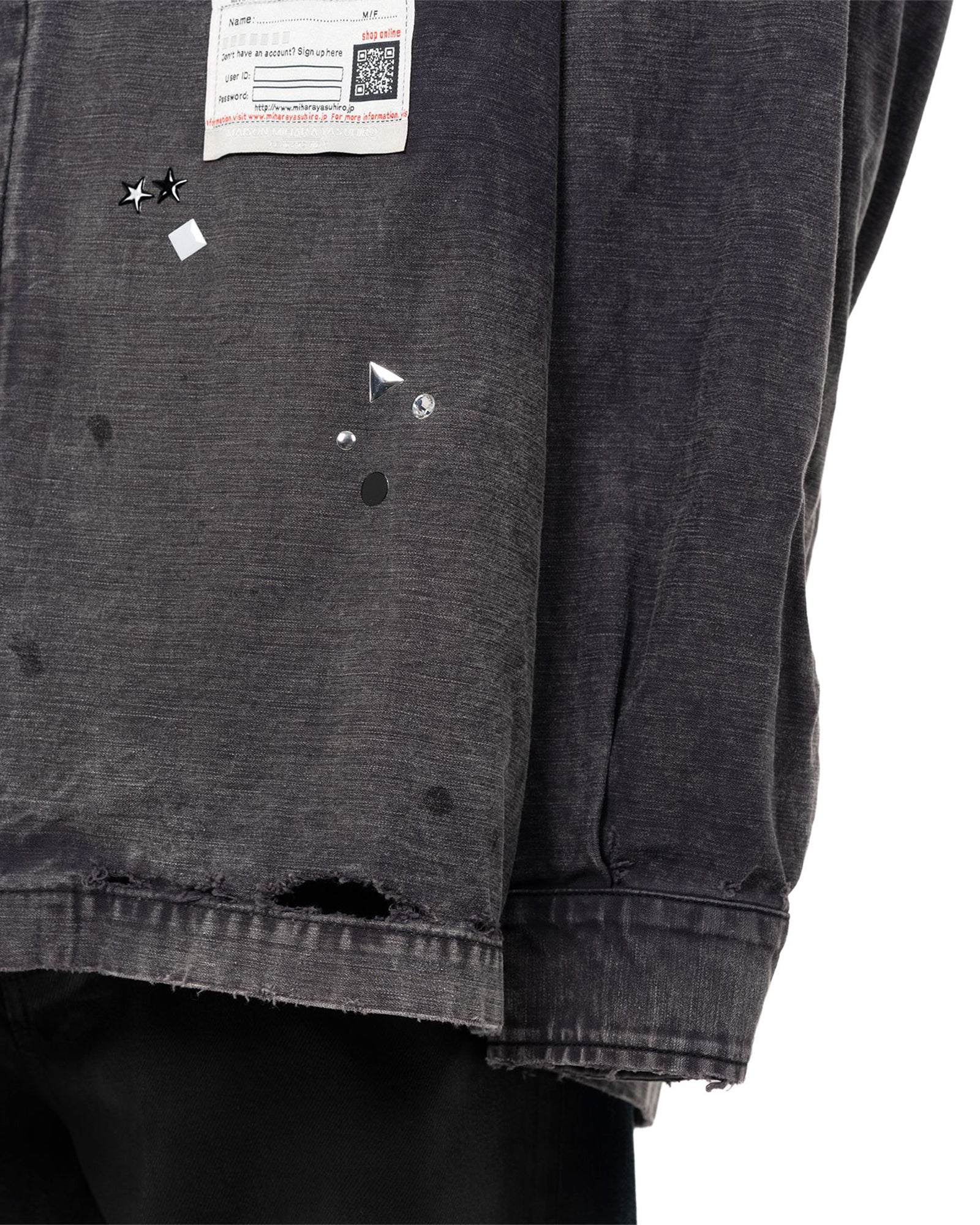 MIHARA YASUHIRO・ミハラヤスヒロ - シャツ EMBELLISHED MILITARY SHIRTS / BLACK