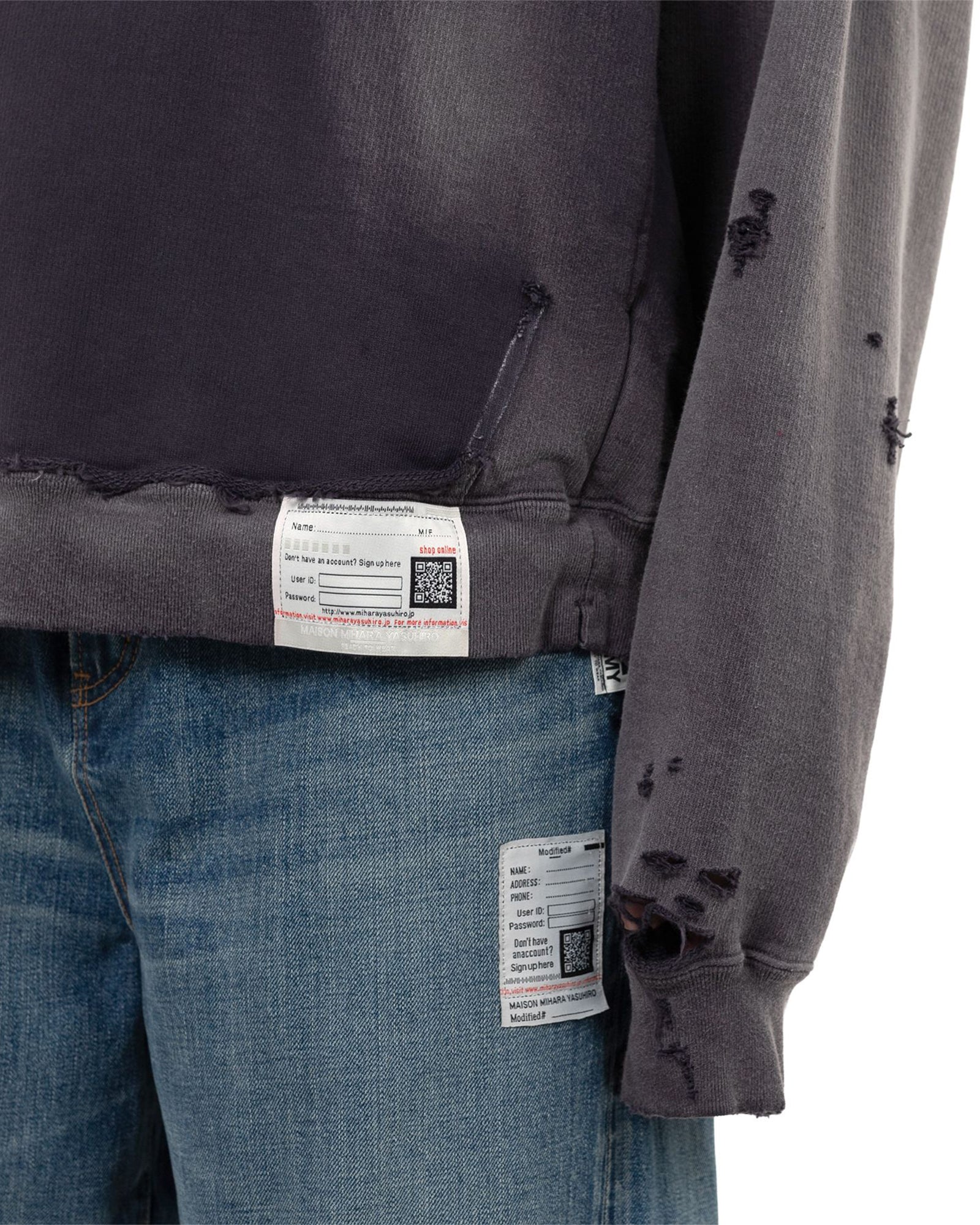 MIHARA YASUHIRO・ミハラヤスヒロ - パーカー・フーディ SUN FADED HOODIE / BLACK