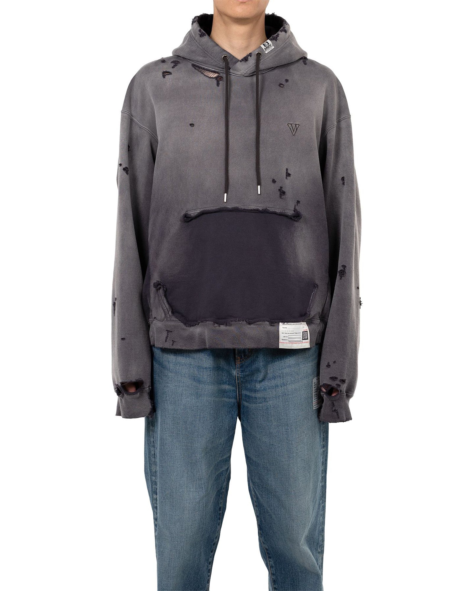 MIHARA YASUHIRO・ミハラヤスヒロ - パーカー・フーディ SUN FADED HOODIE / BLACK