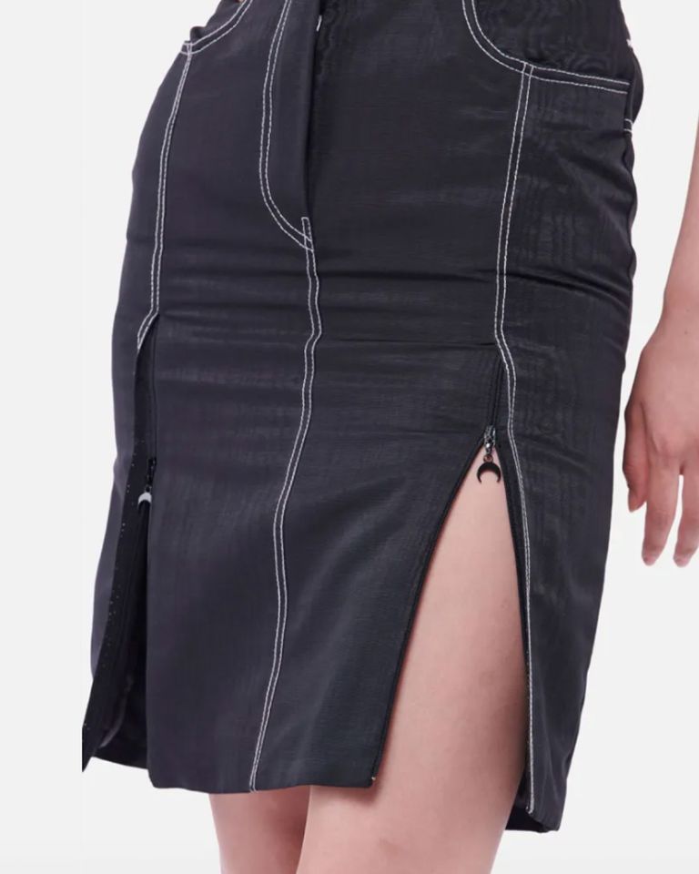 Marine Serre・marine cell -  MIDI SKIRT / BLACK