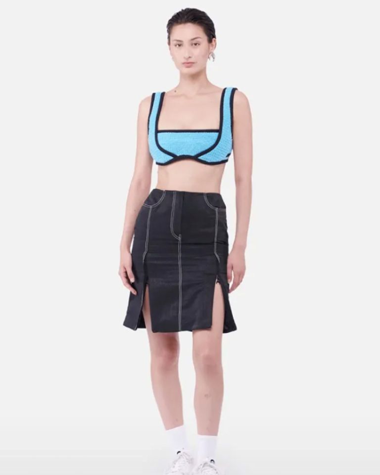 Marine Serre・marine cell -  MIDI SKIRT / BLACK