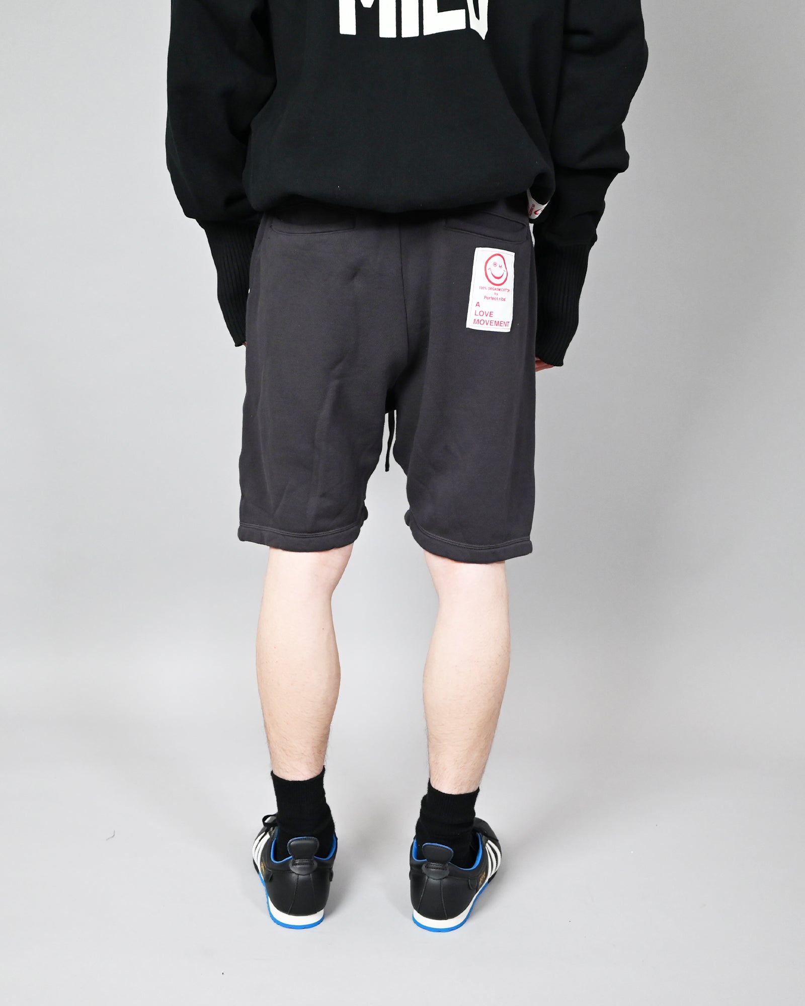 Perfectribs・perfect ribs -  ONE LOVE SWEAT SHORT PANTS / BLACK