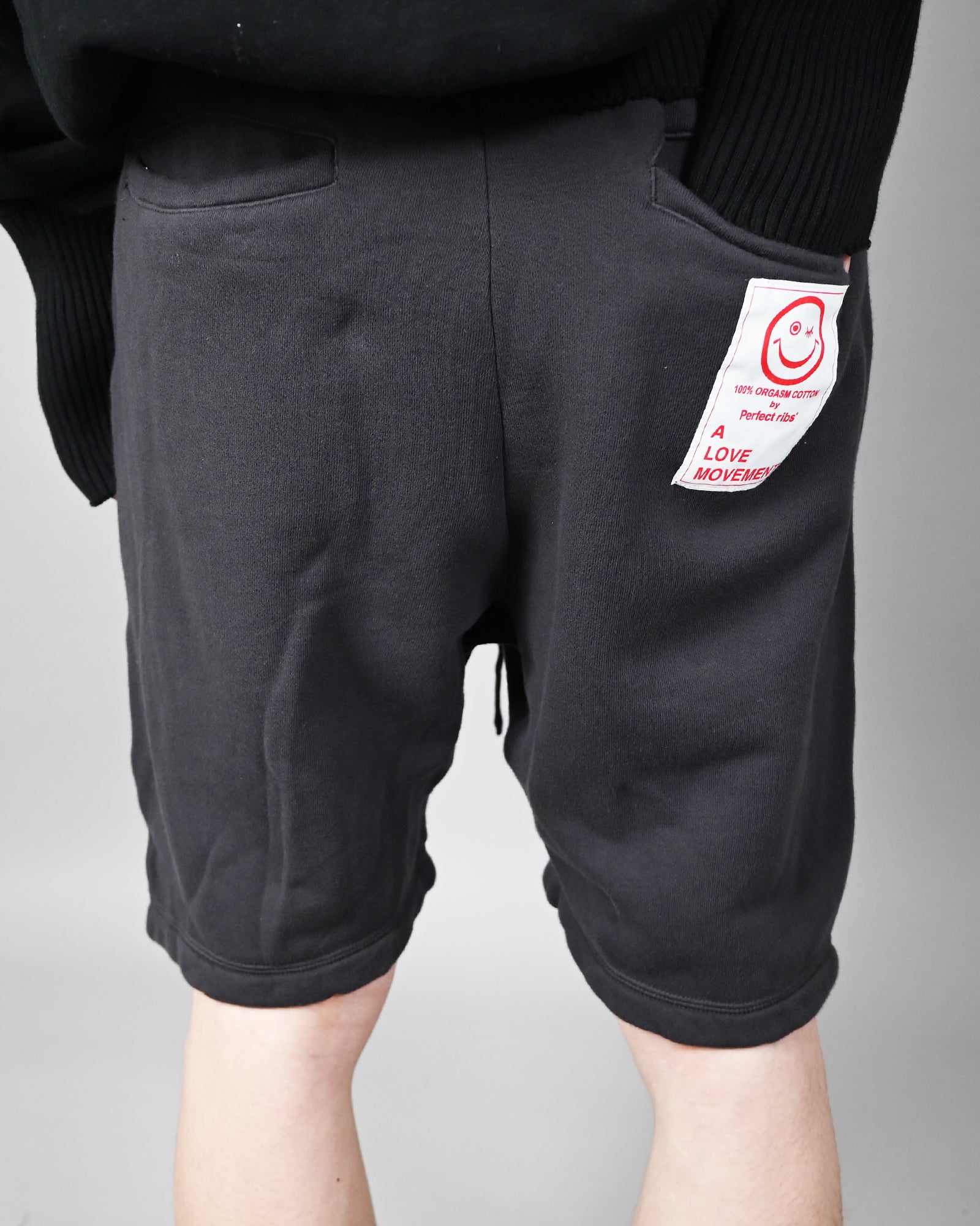 Perfectribs・perfect ribs -  ONE LOVE SWEAT SHORT PANTS / BLACK