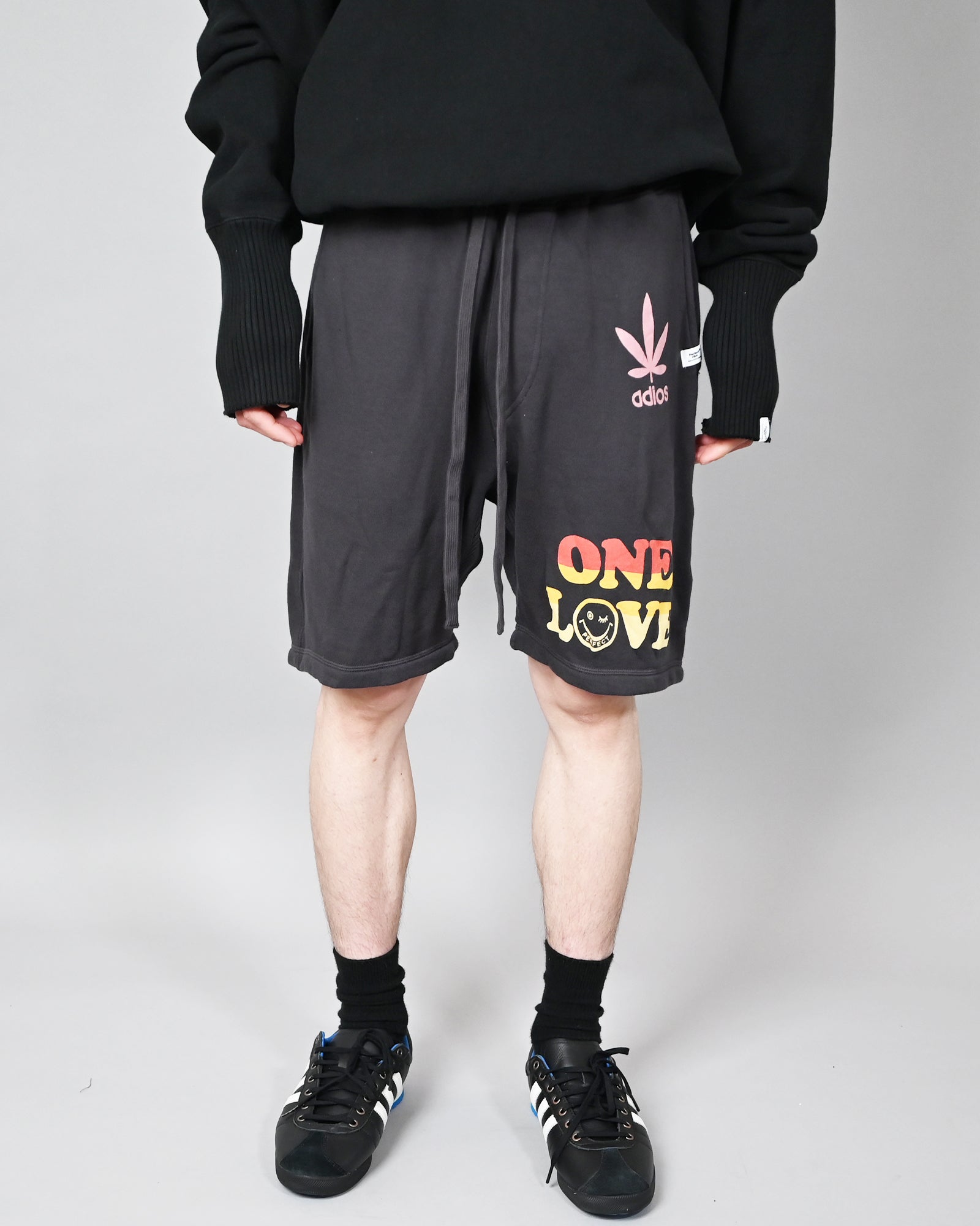 Perfectribs・perfect ribs -  ONE LOVE SWEAT SHORT PANTS / BLACK
