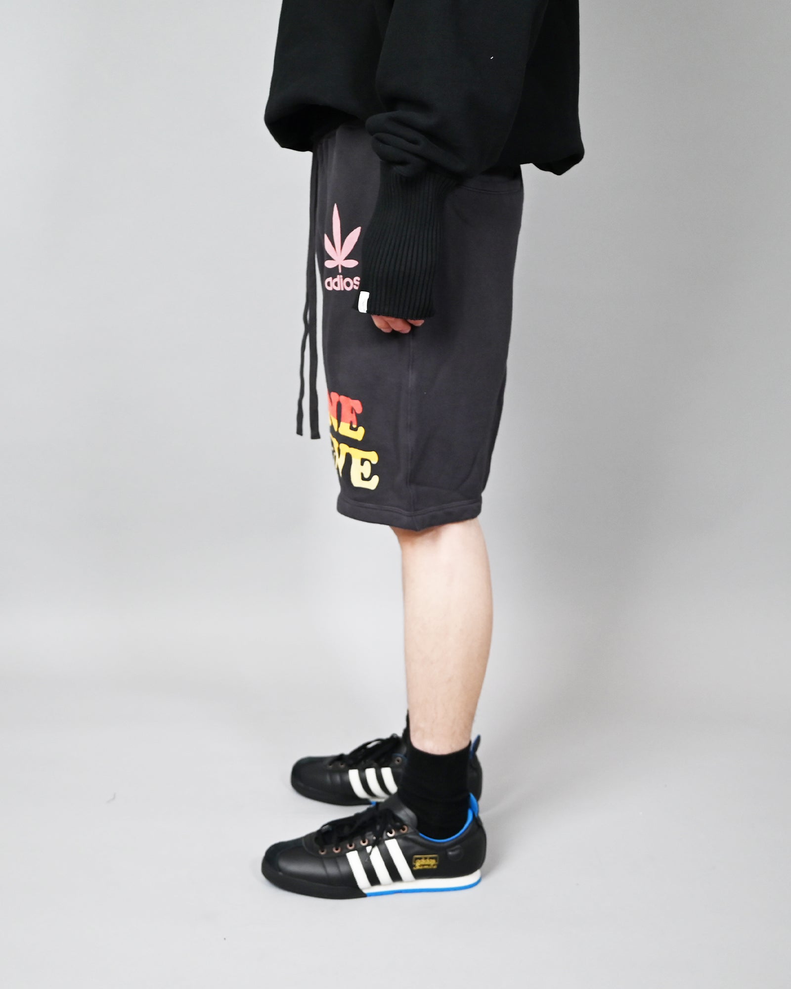 Perfectribs・perfect ribs -  ONE LOVE SWEAT SHORT PANTS / BLACK