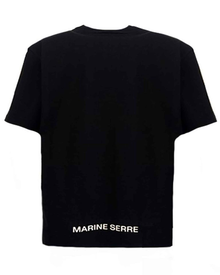 Marine Serre・マリーン・セル - Tシャツ・カットソー ORGANIC COTTON PRINTED T-SHIRTS  / BLACK