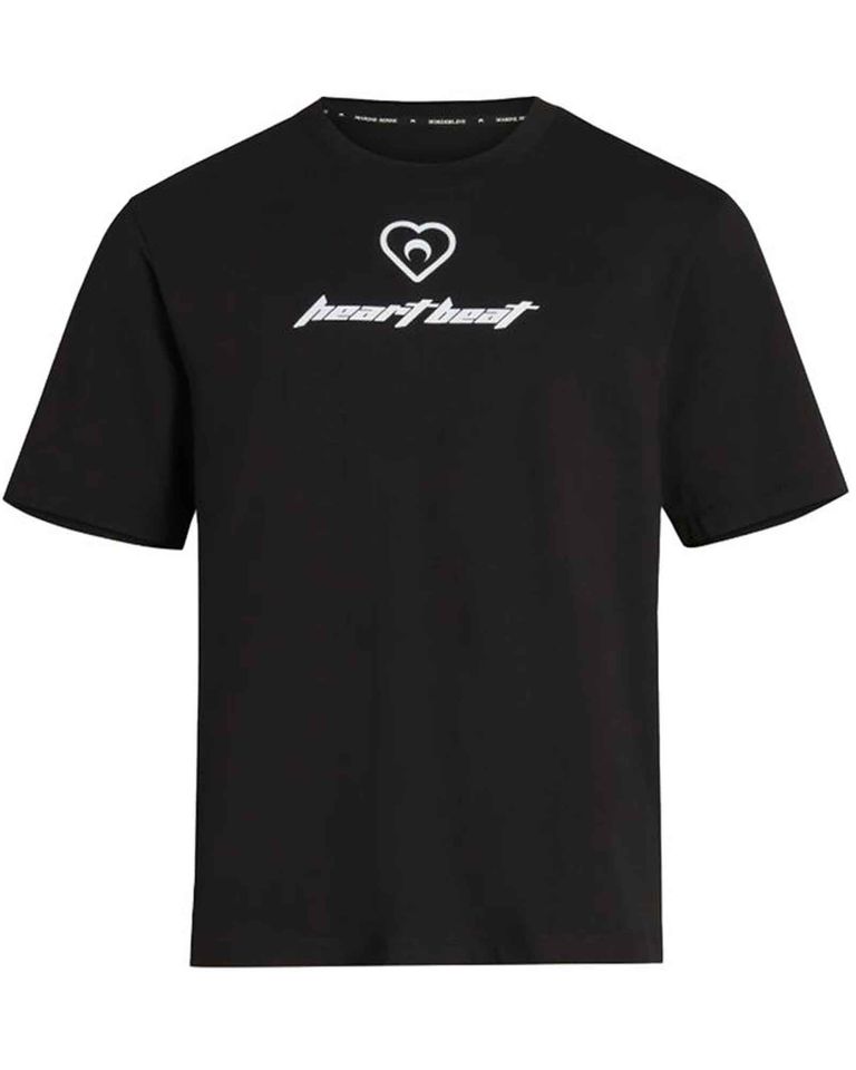 Marine Serre・マリーン・セル - Tシャツ・カットソー ORGANIC COTTON PRINTED T-SHIRTS  / BLACK