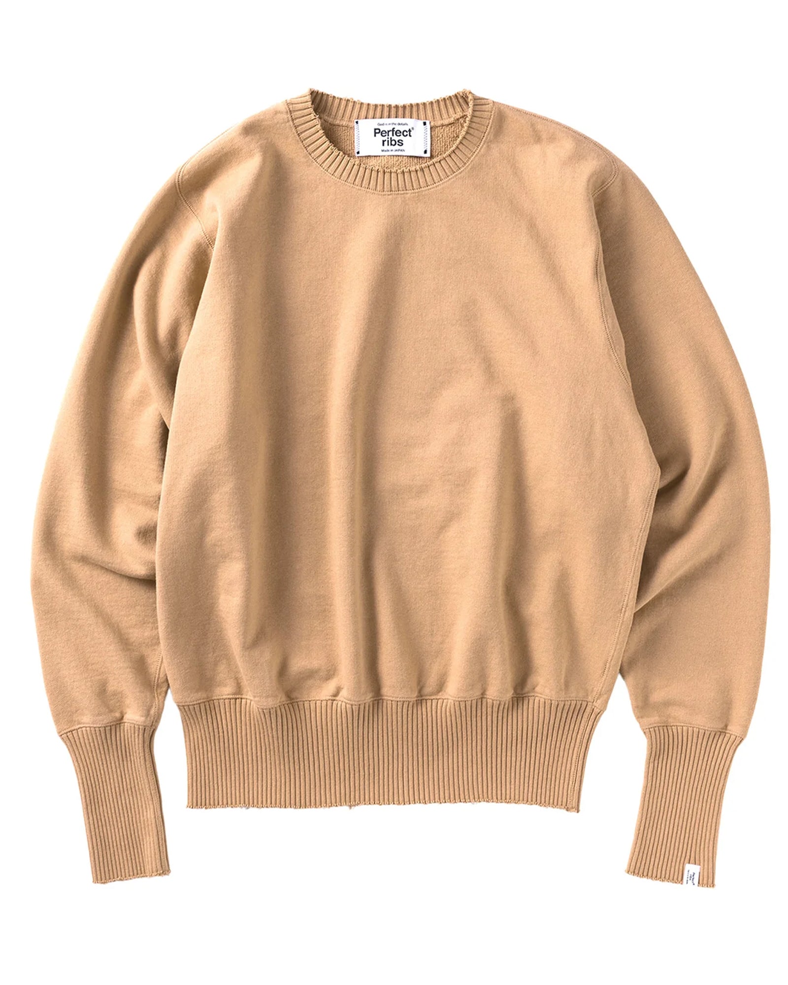Perfectribs・パーフェクトリブズ - スウェット STRANGE SLEEVE CREWNECK SWEAT SHIRT / LIGHT BROWN