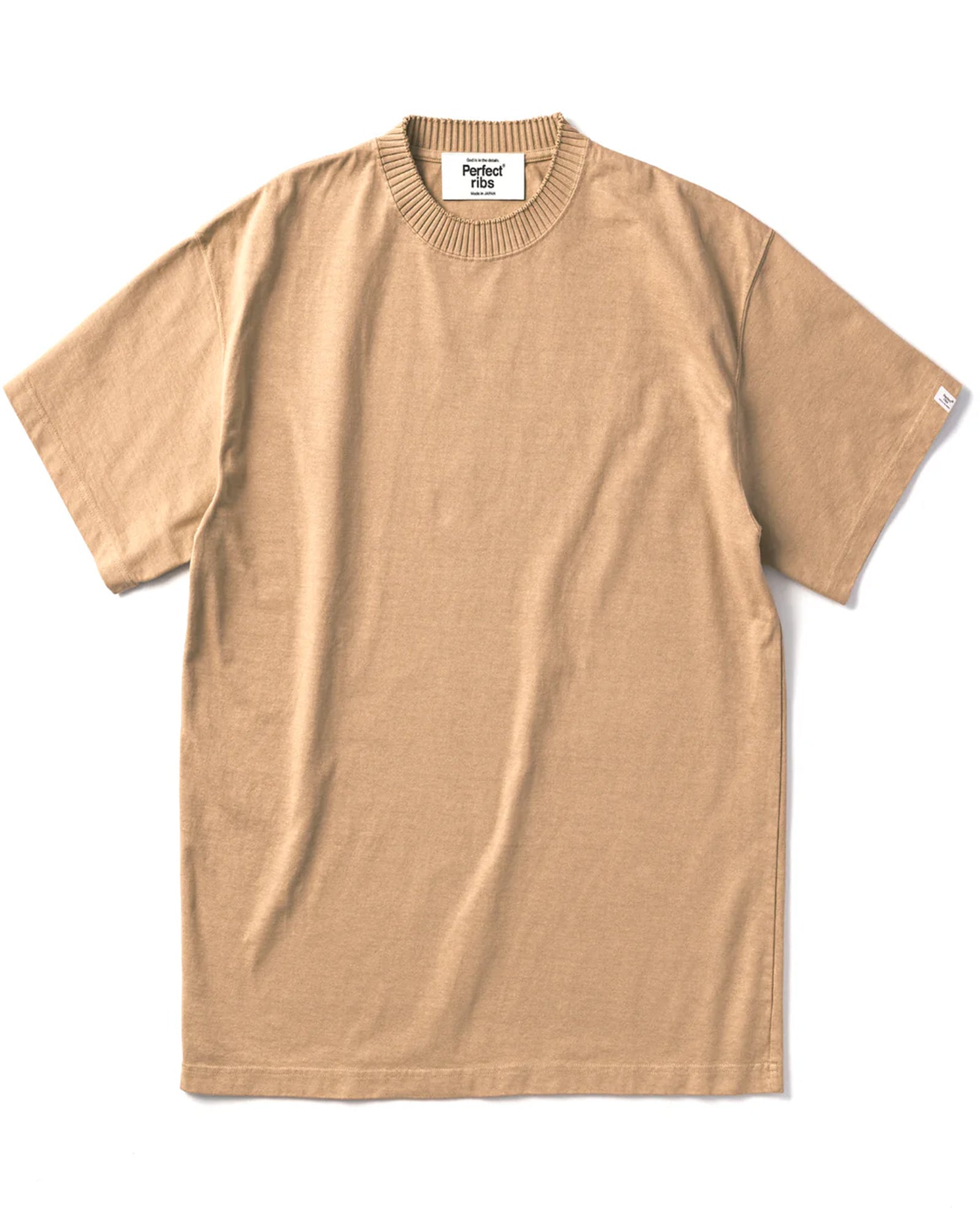 Perfectribs・perfect ribs -  BASIC SHORT SLEEVE T-SHIRT / LIGHT BROWN