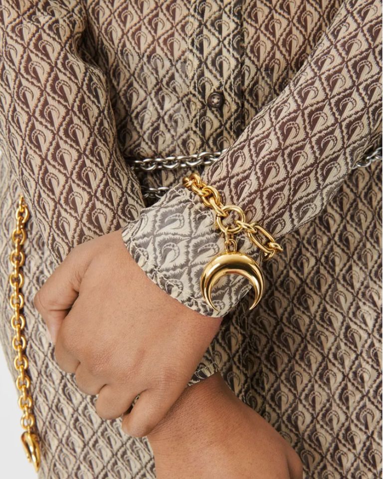 Marine Serre・marine cell -  REGENERATED TIN MOON CHARMS BRACELET / GOLD