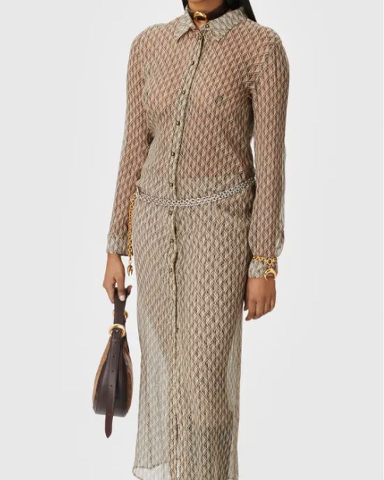 Marine Serre・marine cell -  REGENERATED TIN MOON CHARMS BRACELET / GOLD