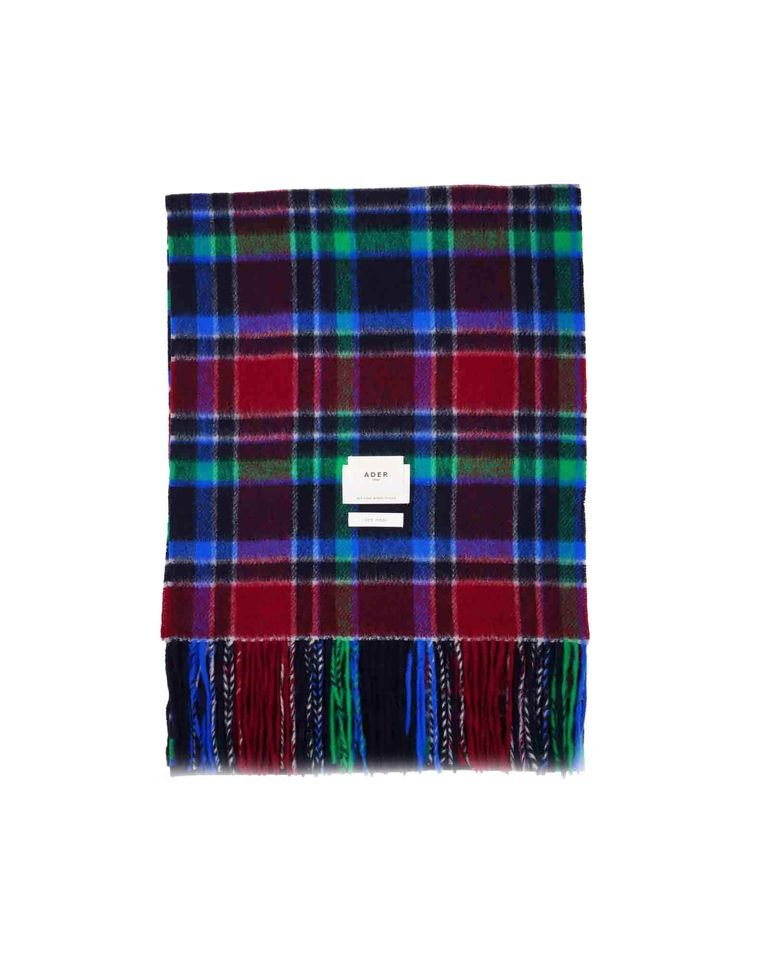 Ader Error・Aadhaar error -  REVINT PLAID MUFFLER / RED