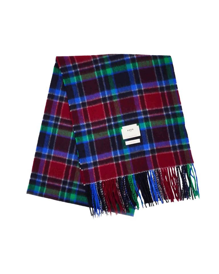 REVINT PLAID MUFFLER / RED